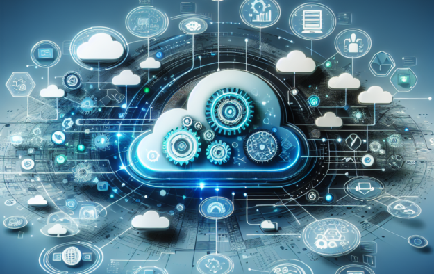 A diagram of a cloud computing system