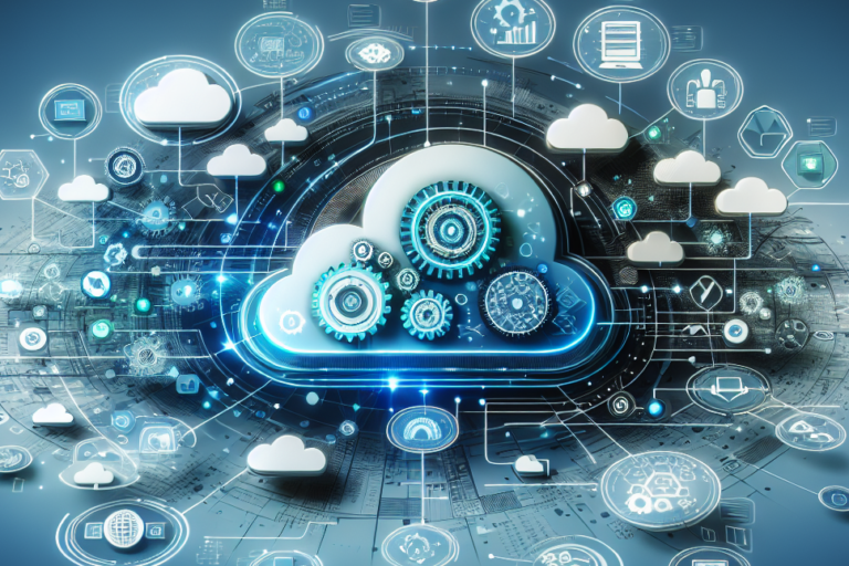 A diagram of a cloud computing system