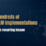 Blueprint-style illustration representing PLM implementation planning with the message "Hundreds of PLM Implementations. One recurring lesson."