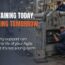 Two industrial technicians servicing a large manufacturing machine, representing long-term maintenance and legacy Agile PLM support.